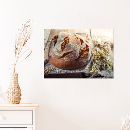 Plakat Domowy chleb ze składnikami