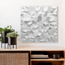 Obraz na płótnie Białe abstrakcyjne geometryczne wieloboki 3D