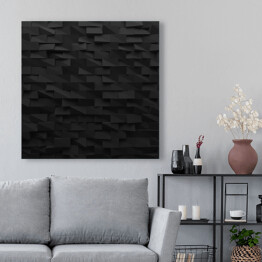 Obraz na płótnie Czarne abstrakcyjne prostokąty 3D