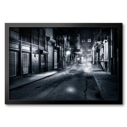 Obraz w ramie Widok Cortlandt nocą w Chinatown, Nowy Jork