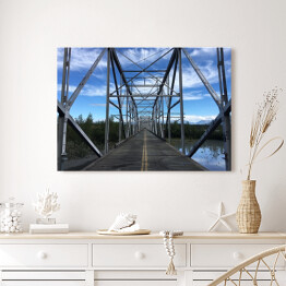 Obraz na płótnie Pusty żelazny most