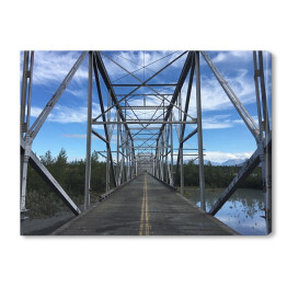 Obraz na płótnie Pusty żelazny most