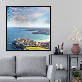 Plakat w ramie Widok z lotu ptaka, Bondi Beach, Sydney