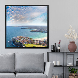 Obraz w ramie Widok z lotu ptaka, Bondi Beach, Sydney
