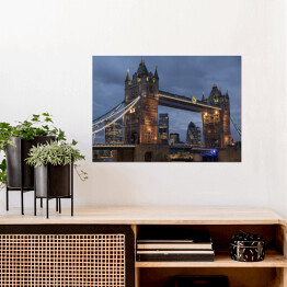 Plakat Basztowy Most o zmierzchu Londyn, Anglia