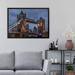 Obraz w ramie Basztowy Most o zmierzchu Londyn, Anglia