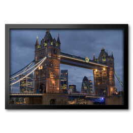 Obraz w ramie Basztowy Most o zmierzchu Londyn, Anglia