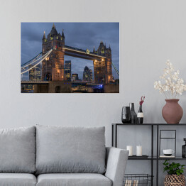 Plakat samoprzylepny Basztowy Most o zmierzchu Londyn, Anglia