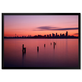 Plakat w ramie Wschód słońca nad Seattle