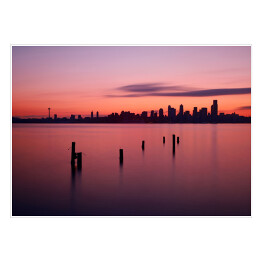 Plakat samoprzylepny Wschód słońca nad Seattle