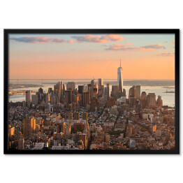 Plakat w ramie Nowy Jork w świetle zachodzącego słońca
