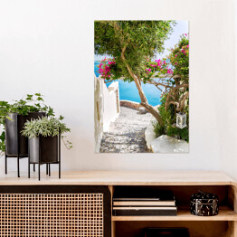 Plakat samoprzylepny Santorini - piękny krajobraz 
