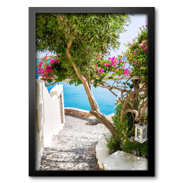 Obraz w ramie Santorini - piękny krajobraz 