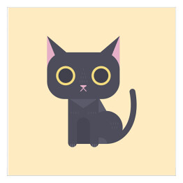 Plakat samoprzylepny Ładny szary kotek