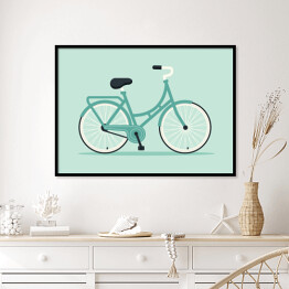 Plakat w ramie Błękitny retro bicykl