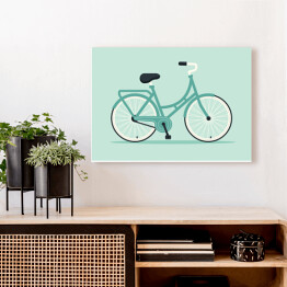 Obraz na płótnie Błękitny retro bicykl