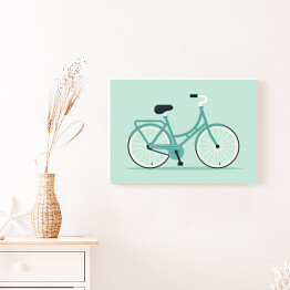 Obraz na płótnie Błękitny retro bicykl