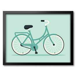 Obraz w ramie Błękitny retro bicykl