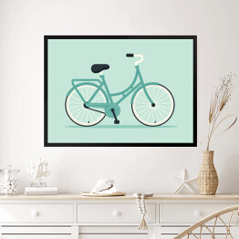 Obraz w ramie Błękitny retro bicykl