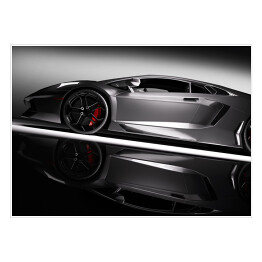 Plakat samoprzylepny Szary luksusowy sportowy samochód