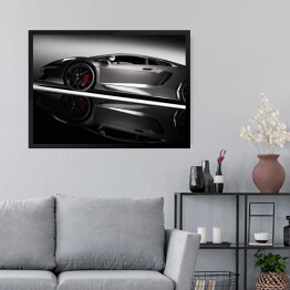 Obraz w ramie Szary luksusowy sportowy samochód