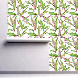 Tapeta samoprzylepna w rolce Tropikalne liście w odcieniach kolorów fioletowego i zielonego