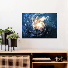 Plakat samoprzylepny Piękna galaktyka spiralna w głębokiej przestrzeni