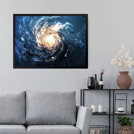 Obraz w ramie Piękna galaktyka spiralna w głębokiej przestrzeni