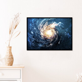 Plakat w ramie Piękna galaktyka spiralna w głębokiej przestrzeni