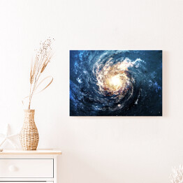 Obraz na płótnie Piękna galaktyka spiralna w głębokiej przestrzeni