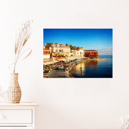 Plakat samoprzylepny Zatoka Chania w słoneczny letni dzień, Kreta, Grecja