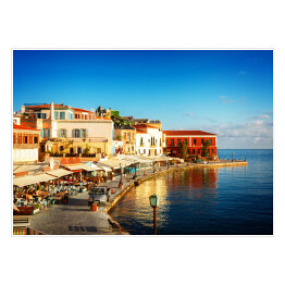 Plakat Zatoka Chania w słoneczny letni dzień, Kreta, Grecja