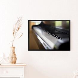 Obraz w ramie Zbliżenie na klawiaturę fortepianu