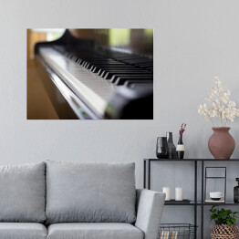 Plakat samoprzylepny Zbliżenie na klawiaturę fortepianu