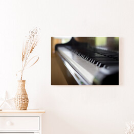 Obraz na płótnie Zbliżenie na klawiaturę fortepianu
