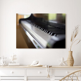 Obraz na płótnie Zbliżenie na klawiaturę fortepianu