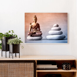 Obraz na płótnie Budda i kamienie