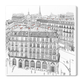 Obraz na płótnie Widok z lotu ptaka na Paryż