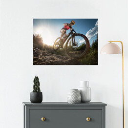 Plakat Jazda na rowerze w górach