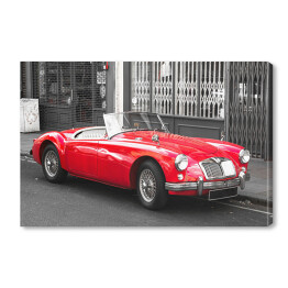 Obraz na płótnie Old Vintage Red Sport Car