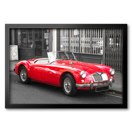 Obraz w ramie Old Vintage Red Sport Car