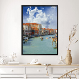 Obraz w ramie Wielki Kanał w Wenecji we Włoszech