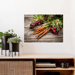 Plakat samoprzylepny Świeże warzywa ekologiczne