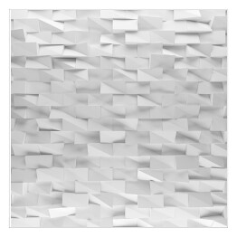 Plakat samoprzylepny Białe abstrakcyjne prostokąty - 3D