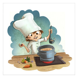 Plakat samoprzylepny Mały kucharz
