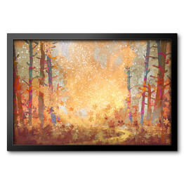 Obraz w ramie Alejka w lesie jesienią - pejzaż