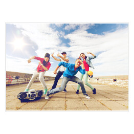 Plakat Grupa tańczących nastolatków