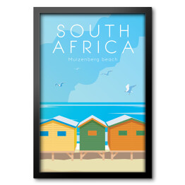 Obraz w ramie Podróżnicza ilustracja - Południowa Afryka