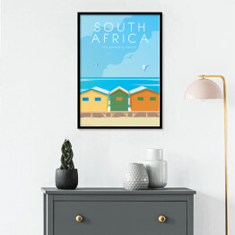 Plakat w ramie Podróżnicza ilustracja - Południowa Afryka