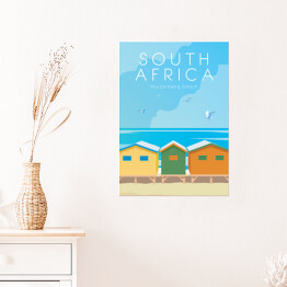 Plakat samoprzylepny Podróżnicza ilustracja - Południowa Afryka